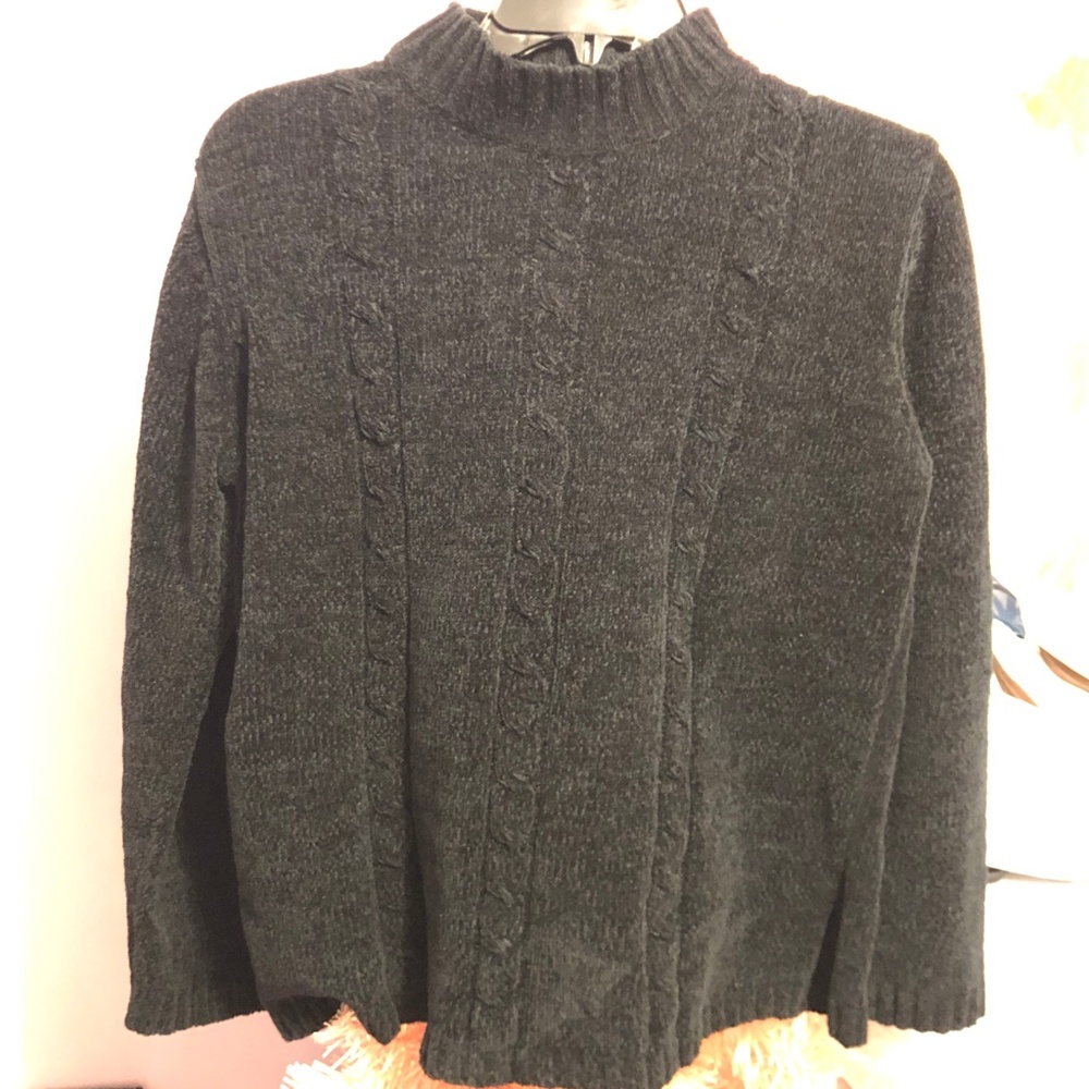 Minimalist Vintage Black Basic Oversize Velour Ch… - image 4